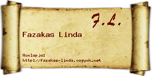 Fazakas Linda névjegykártya